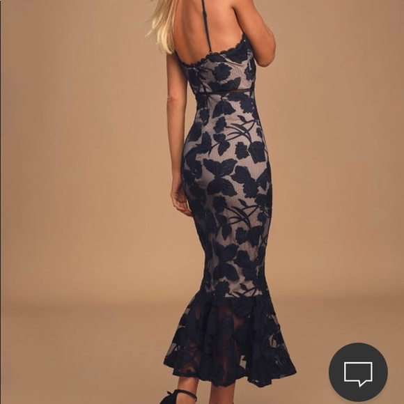 Lulu’s fit and flare M navy dress - Picture 1 of 3